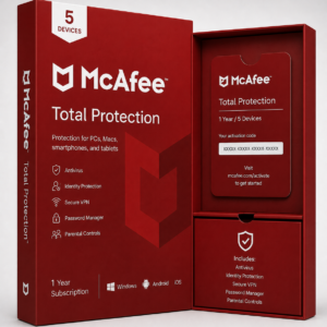 McAfee Total Protection (1 vuosi / 5 laitetta)